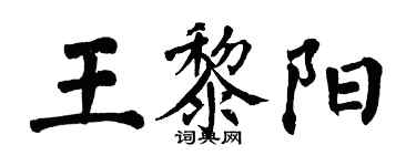 翁闓運王黎陽楷書個性簽名怎么寫