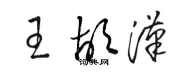 駱恆光王胡漢草書個性簽名怎么寫