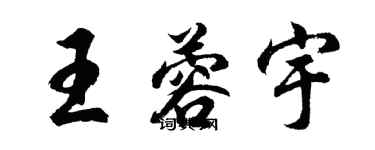 胡問遂王蓉宇行書個性簽名怎么寫