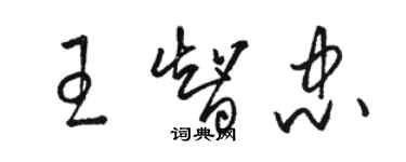 駱恆光王智忠草書個性簽名怎么寫