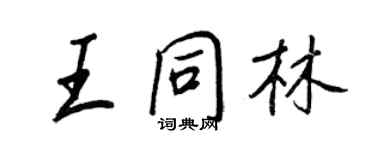 王正良王同林行書個性簽名怎么寫