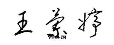 梁錦英王蘭婷草書個性簽名怎么寫