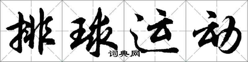 胡問遂排球運動行書怎么寫