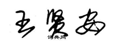 朱錫榮王賢安草書個性簽名怎么寫