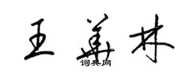 梁錦英王華林草書個性簽名怎么寫