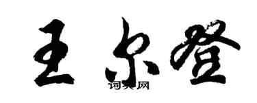 胡問遂王爾登行書個性簽名怎么寫