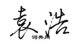 駱恆光袁浩行書個性簽名怎么寫