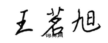 王正良王茗旭行書個性簽名怎么寫