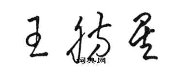 駱恆光王肪星草書個性簽名怎么寫