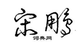 曾慶福宋鵬草書個性簽名怎么寫