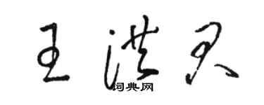 駱恆光王洪君草書個性簽名怎么寫