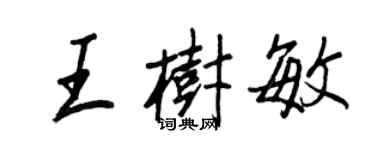 王正良王樹敏行書個性簽名怎么寫