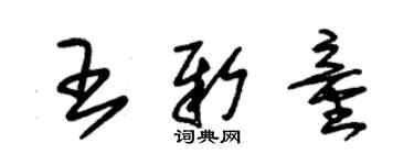 朱錫榮王新童草書個性簽名怎么寫