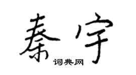 王正良秦宇行書個性簽名怎么寫