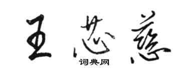 駱恆光王芯慈行書個性簽名怎么寫