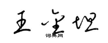 梁錦英王金坦草書個性簽名怎么寫