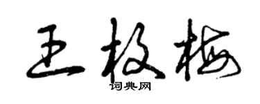 曾慶福王枚梅草書個性簽名怎么寫