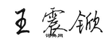 駱恆光王震杴行書個性簽名怎么寫