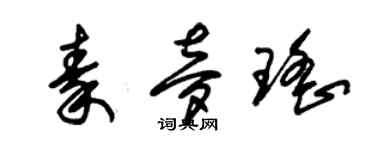 朱錫榮秦夢瑤草書個性簽名怎么寫