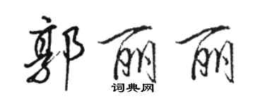 駱恆光郭麗麗行書個性簽名怎么寫