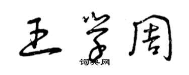 曾慶福王學周草書個性簽名怎么寫