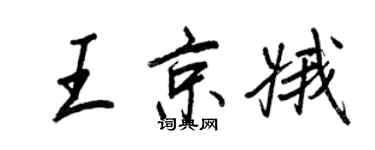 王正良王京娥行書個性簽名怎么寫