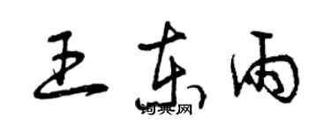 曾慶福王東雨草書個性簽名怎么寫