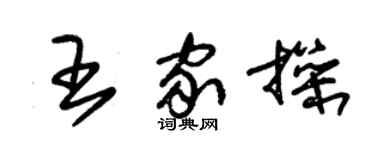 朱錫榮王家操草書個性簽名怎么寫