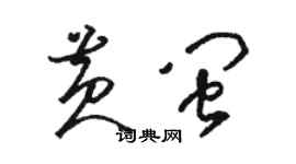 駱恆光黃閩草書個性簽名怎么寫