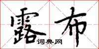 周炳元露布楷書怎么寫