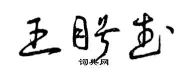 曾慶福王盼武草書個性簽名怎么寫