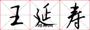王延壽怎么寫好看