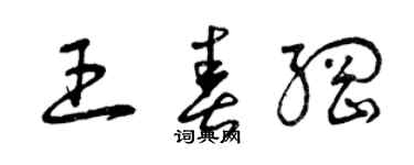 曾慶福王春綱草書個性簽名怎么寫