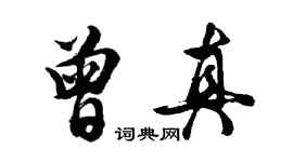 胡問遂曾真行書個性簽名怎么寫