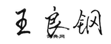 駱恆光王良鋼行書個性簽名怎么寫