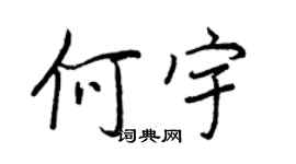 王正良何宇行書個性簽名怎么寫