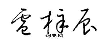 梁錦英盧梓辰草書個性簽名怎么寫