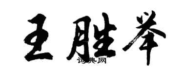胡問遂王勝舉行書個性簽名怎么寫