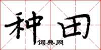 周炳元種田楷書怎么寫