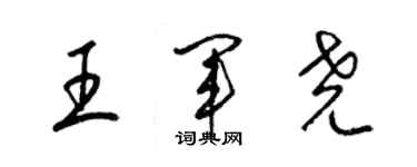 梁錦英王軍堯草書個性簽名怎么寫