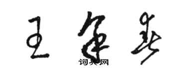 駱恆光王余春草書個性簽名怎么寫