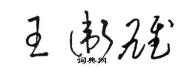 駱恆光王衛雄草書個性簽名怎么寫