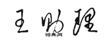 駱恆光王助理草書個性簽名怎么寫