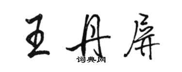 駱恆光王丹屏行書個性簽名怎么寫