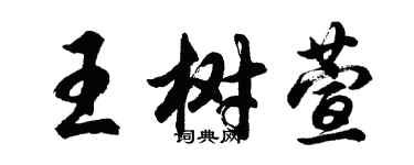 胡問遂王樹萱行書個性簽名怎么寫