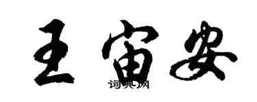 胡問遂王宙安行書個性簽名怎么寫