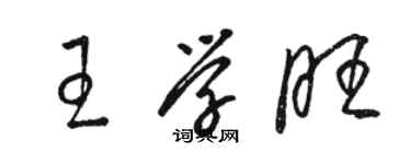 駱恆光王學旺草書個性簽名怎么寫