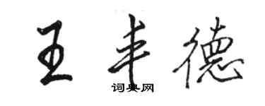 駱恆光王豐德行書個性簽名怎么寫