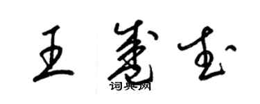 梁錦英王盛武草書個性簽名怎么寫