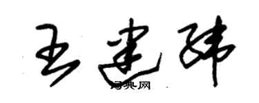 朱錫榮王建緯草書個性簽名怎么寫